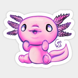 Axolotl cutie Electric pink Sticker